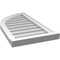 Ekena Millwork Quarter Round Top Left Surface Mount PVC Gable Vent w/ 2"W x 2"P Brickmould Sill Frame, 16"W x 30"H GVPQL16X3003SN - alternate 5